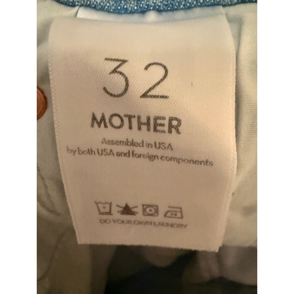 MOTHER High Waisted Spinner Zip Heel Norway Dude Jeans Size 32 - Picture 5 of 10